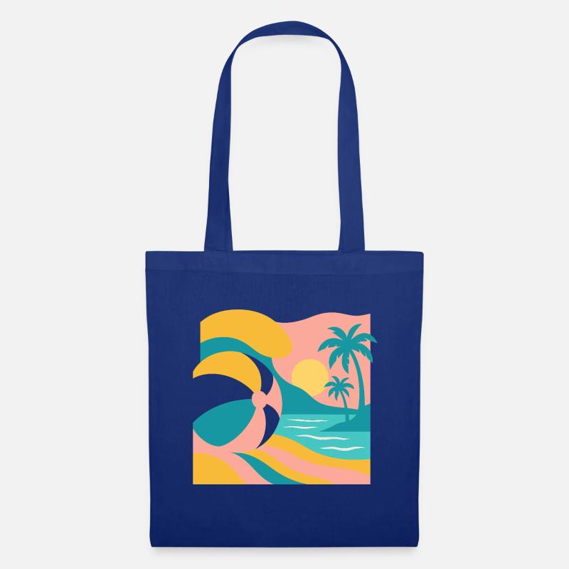 Beachball Bliss - Stoffbeutel - Royalblau