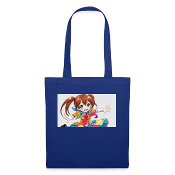 Ein niedliches manga maedchen - Stoffbeutel - Royalblau - Vorne