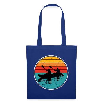 Sunset Kayak Duo Circle - Tote Bag - royal blue - Front