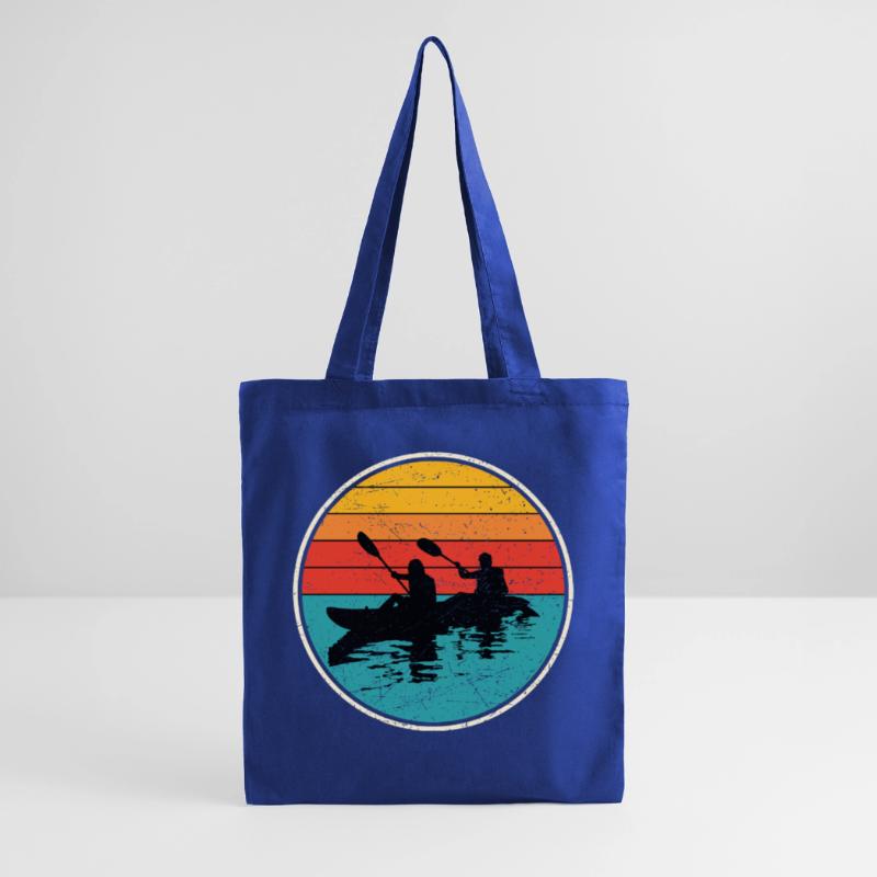 Sunset Kayak Duo Circle Tote Bag