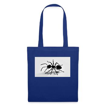 Schwarze Ameisen Silhouette - Stoffbeutel - Royalblau - Vorne