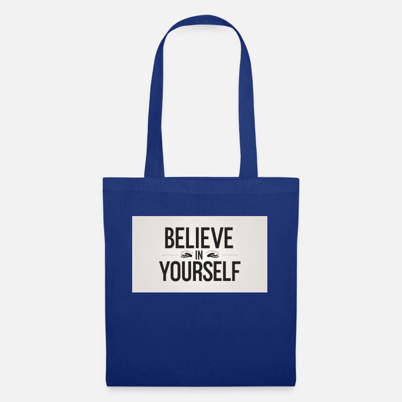 Glaube an dich – Believe in Yourself - Stoffbeutel - Royalblau