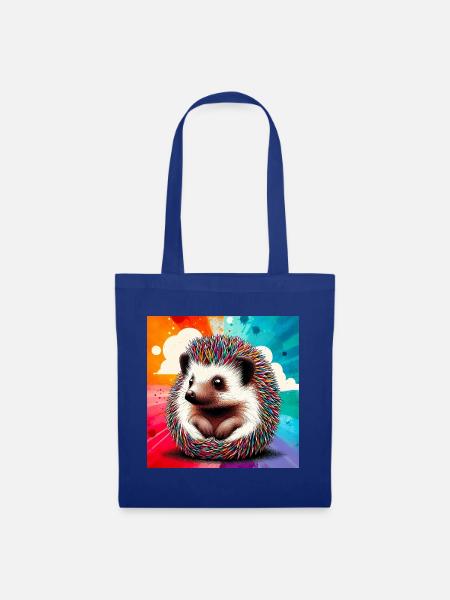 Igel - Stoffbeutel - Royalblau