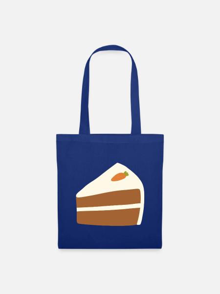 Minimalistische Karottenkuchen-Illustration - Stoffbeutel - Royalblau