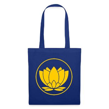 Yellow Lotus Blossom Illustration - Tote Bag - royal blue - Front