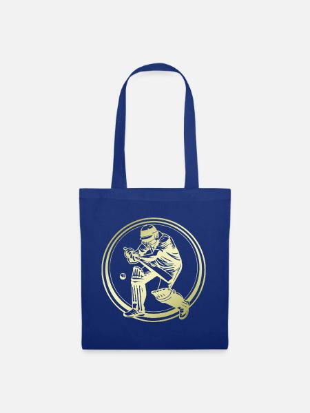 Cricket Silhouette - Stoffbeutel - Royalblau