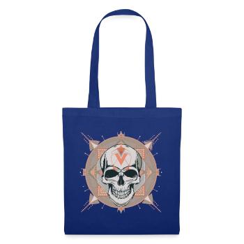 Cyber Geometric Skull Mandala - Tote Bag - royal blue - Front