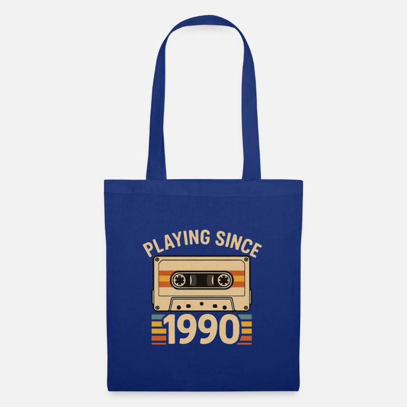 Playing Since 1990 Kassette - Stoffbeutel - Royalblau