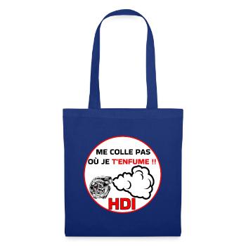 Me colle pas hdi - Sac en tissu - bleu royal - Devant