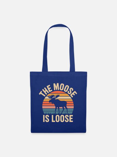 Moose Sunset ist locker - Stoffbeutel - Royalblau