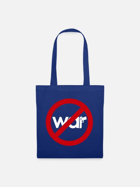 Stop War – Für Frieden & Freiheit - Stoffbeutel - Royalblau
