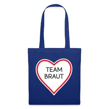 HerzTeam Brautdesign - Stoffbeutel - Royalblau - Vorne