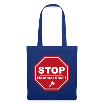 Stopp Hammertime - Stoffbeutel - Royalblau - Vorne