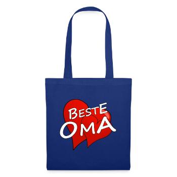 BESTE OMA - Stoffbeutel - Royalblau - Vorne