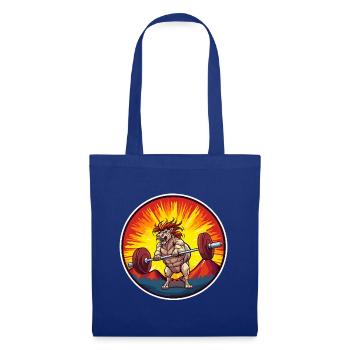 Wolf weightlifter in the sun fire - Tote Bag - royal blue - Front