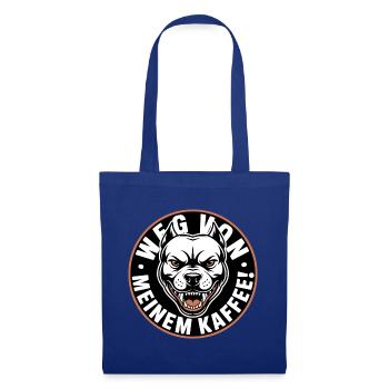 Wütender Hund Kaffee Logo - Stoffbeutel - Royalblau - Vorne
