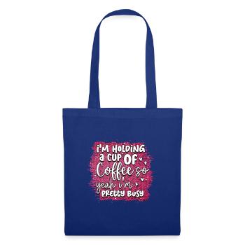 Coffee & Activity: Cute Coffee Sign - Tote Bag - royal blue - Front