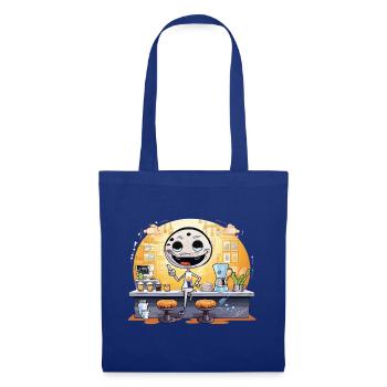Coffee Robot Barista Cartoon - Tote Bag - royal blue - Front
