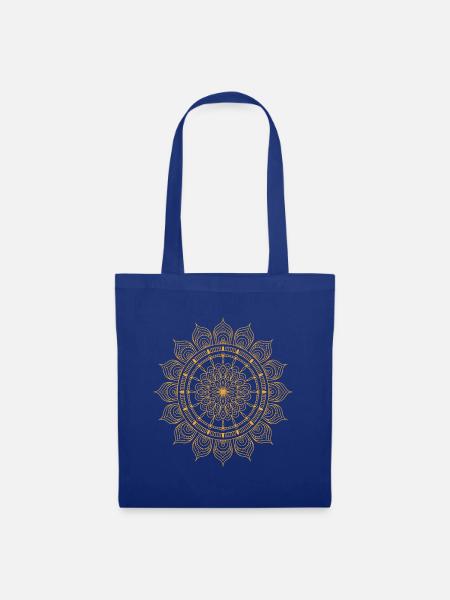 Mandala - Stoffbeutel - Royalblau