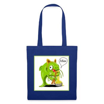Catfish dressed as a cat slurping noodles - Tote Bag - royal blue - Front