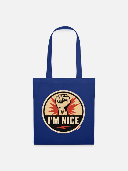 I’m Nice Fäuste-Statement - Stoffbeutel - Royalblau