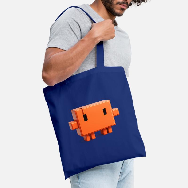 Claude Code Pixel 3D Mascot Cute Dev Sticker Sac en tissu