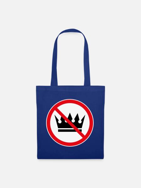 Keine Könige! (Protest-Design / 3C) - Stoffbeutel - Royalblau