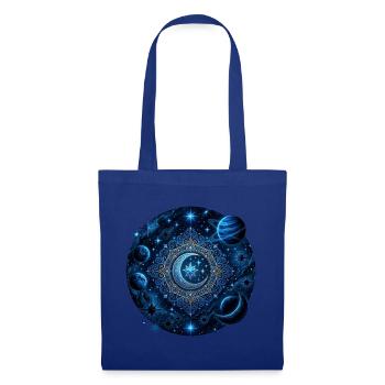 Planètes spatiales Galaxies Étoiles Lunes - Sac en tissu - bleu royal - Devant