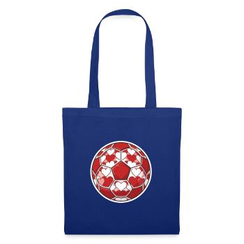 Heart Ball Football Heart - Sac en tissu - bleu royal - Devant