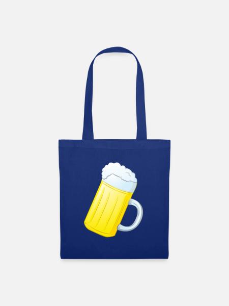 Bierkrug - Stoffbeutel - Royalblau