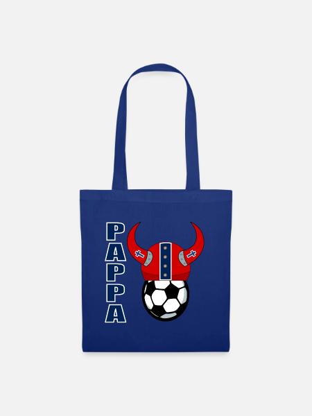 Fußball-Norweger-Papa - Stoffbeutel - Royalblau