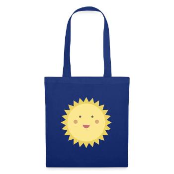 Soleil souriant - Sac en tissu - bleu royal - Devant