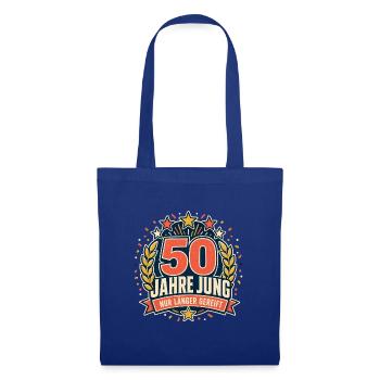 50 Jahre jung – nur länger gereift - Stoffbeutel - Royalblau - Vorne