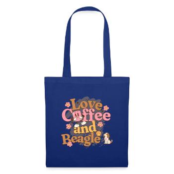 Love coffee and Beagle - love of coffee and dogs - Tote Bag - royal blue - Front