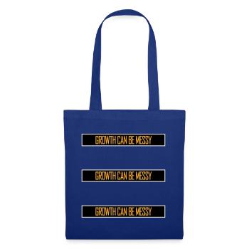 Growth Can Be Messy Personal Growth Quote Logo - Tote Bag - royal blue - Front