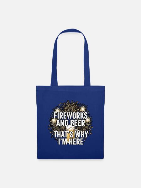 Fireworks Pyro And Beer - Stoffbeutel - Royalblau