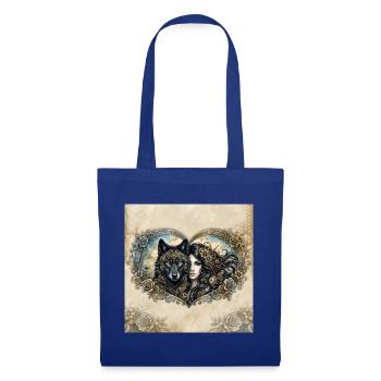 Clockwork Wolf's Heart - Tote Bag - royal blue - Front