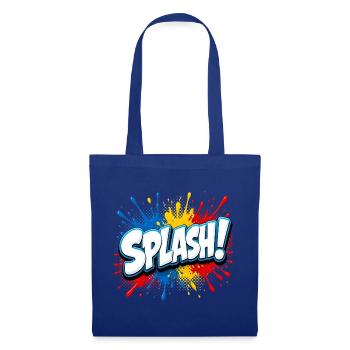 Lettrage de bande dessinée avec des éclaboussures de peinture – Pop Art Sty - Sac en tissu - bleu royal - Devant