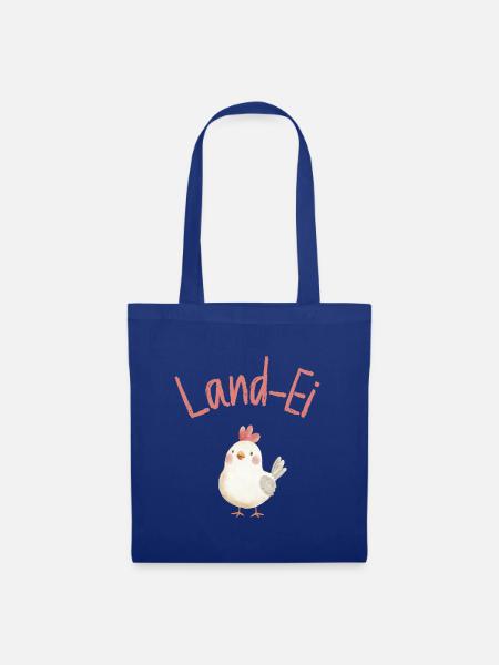 Landei Huhn Landleben Dorfkind - Stoffbeutel - Royalblau