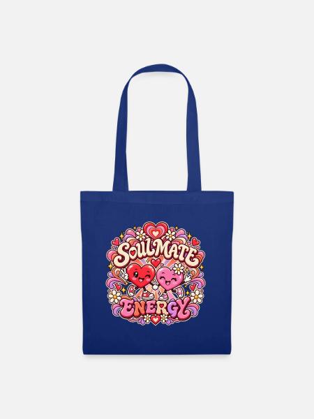 Soulmate Energy – Süße Herzfreunde - Stoffbeutel - Royalblau