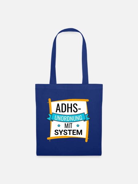 ADHS – Unordnung mit System - Stoffbeutel - Royalblau