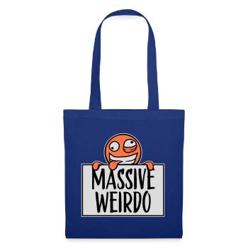 Massive weirdo Komischer Weirdo Lustig Spruch Logo - Stoffbeutel - Royalblau - Vorne