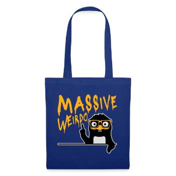Massive weirdo Komischer Weirdo Pinguin Nerd Geek - Stoffbeutel - Royalblau - Vorne