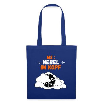 MS Nebel im Kopf – Brain Fog & Multiple Sklerose - Stoffbeutel - Royalblau - Vorne