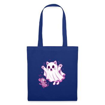 Spooky Kitty  - Stoffbeutel - Royalblau - Vorne