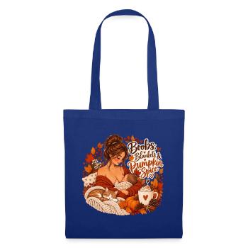 Boobs, Blankets & Pumpkin Spice - Stoffbeutel - Royalblau - Vorne