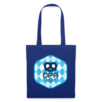 Bayerischer Opa 2027 - Stoffbeutel - Royalblau - Vorne