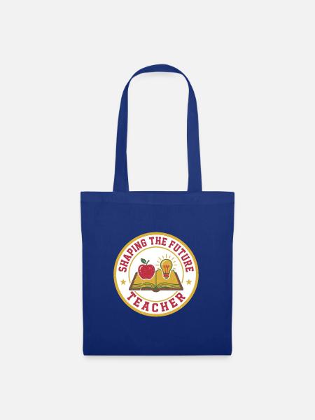 Lehrer gestaltet das zukünftige Geschenk der Vintage School - Stoffbeutel - Royalblau