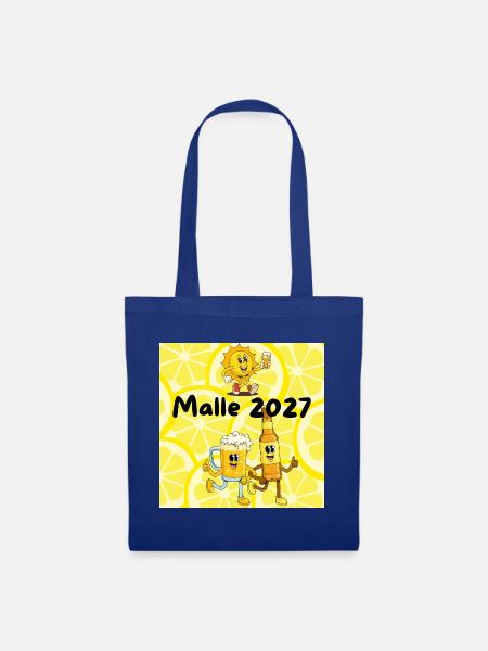 Malle_2027 Design - Stoffbeutel - Royalblau