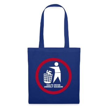 Gegen Rechts - Halte deine Umwelt sauber - FCK NZS - Stoffbeutel - Royalblau - Vorne